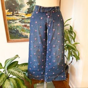 Vintage Lilly Pulitzer Apple Embroidered Denim